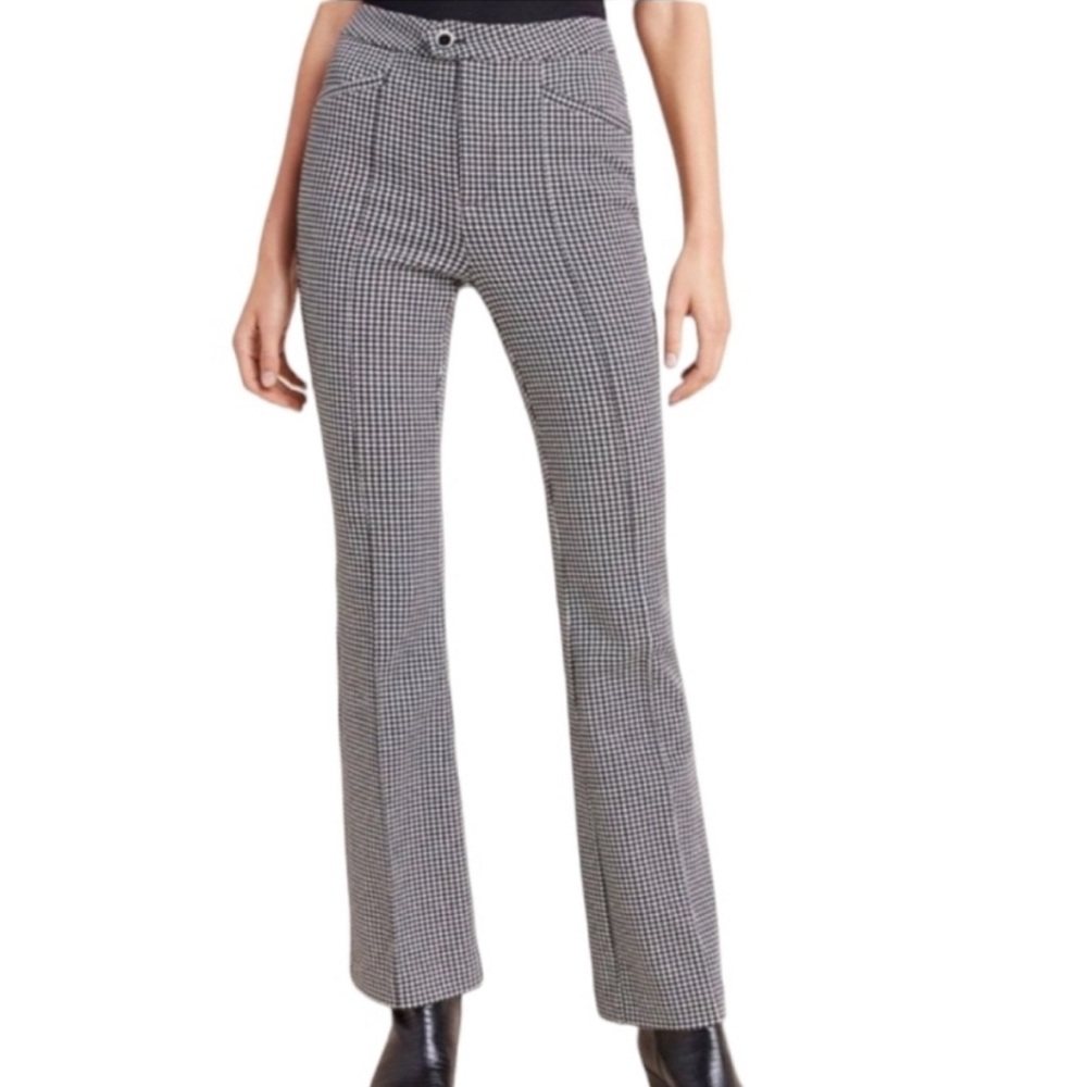 Houndstooth flare Anthropologie Essential Trouser size 10